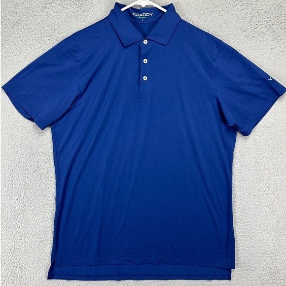 B. Draddy Shirt Adult Large Sport Blue Athletic Golf Polo Rugby Made In USA Mens